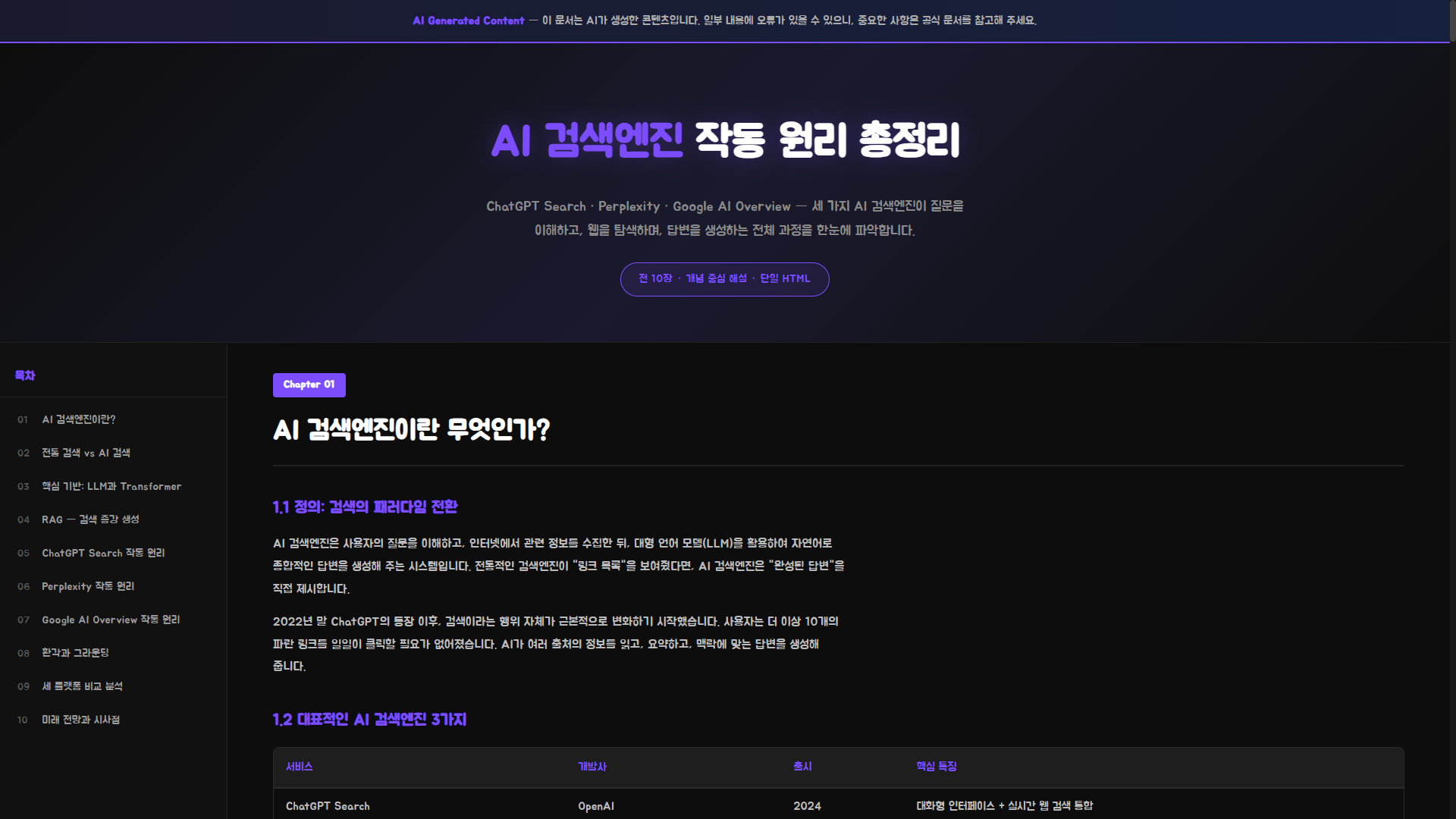 0001.AI 검색엔진 작동 원리 총정리